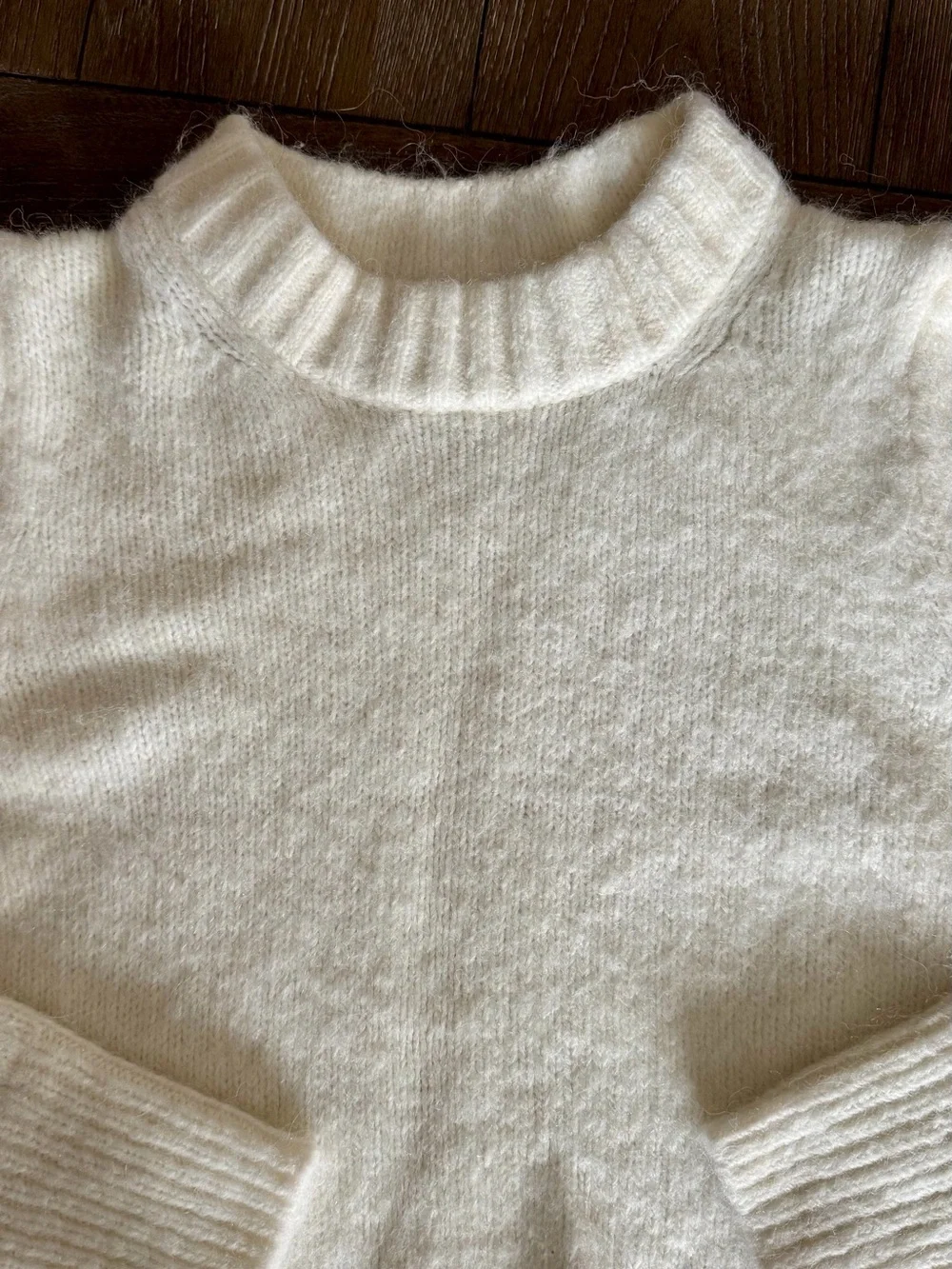 J. Crew Cream Fuzzy Crewneck Sweater - Picture 3 of 12